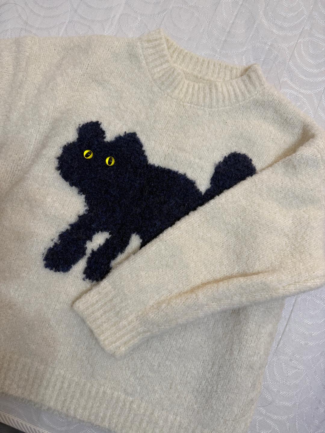Cider Джемпер CIDER с принтом кота — фото 2
