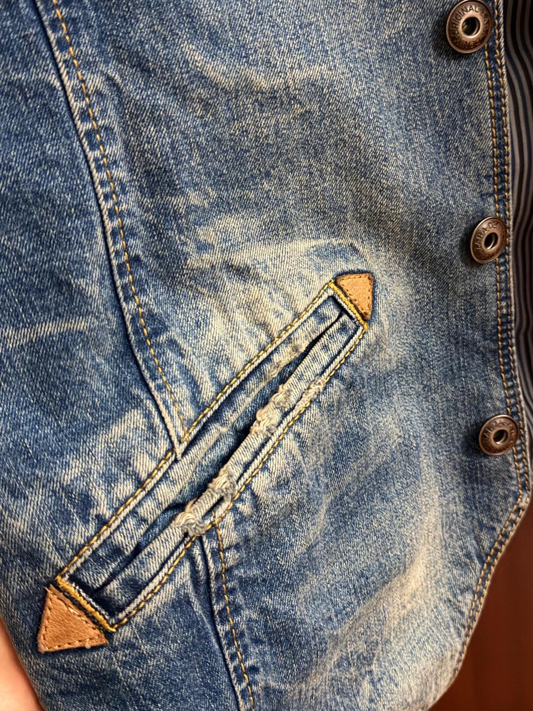 Zara Джинсовая жилетка ZARA MAN — фото 2