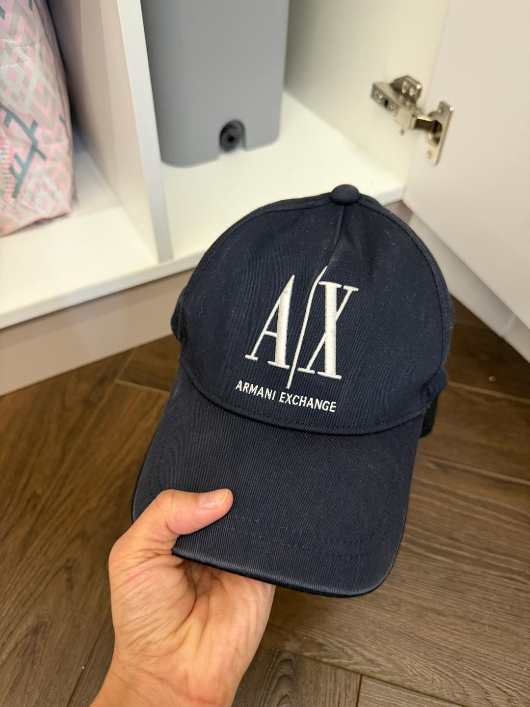 Armani Exchange Бейсболка, кепка Armani Exchange оригинал, темно-синяя. Унисекс — фото 2