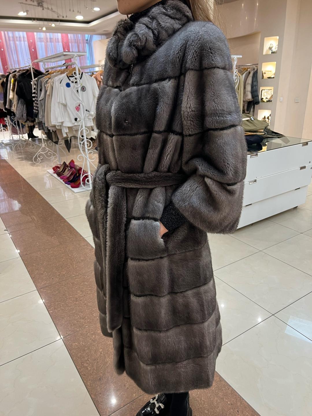 Saga Furs Шуба с поясом — фото 2
