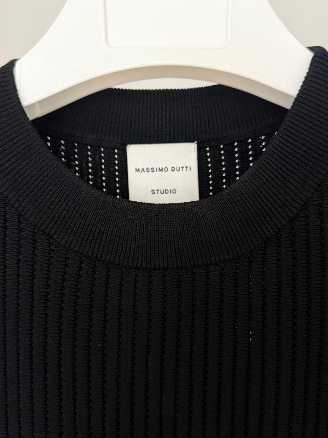 Massimo Dutti Трикотажное платье Massimo Dutti Studio в рубчик — фото 2