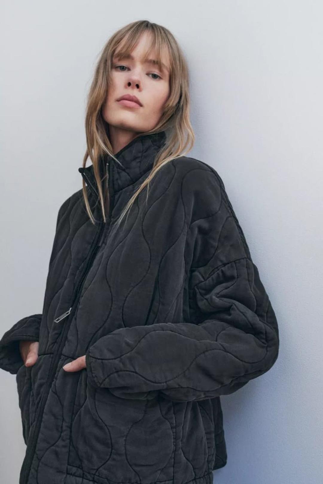 Zara Стеганая куртка оверсайз Zara — фото 2