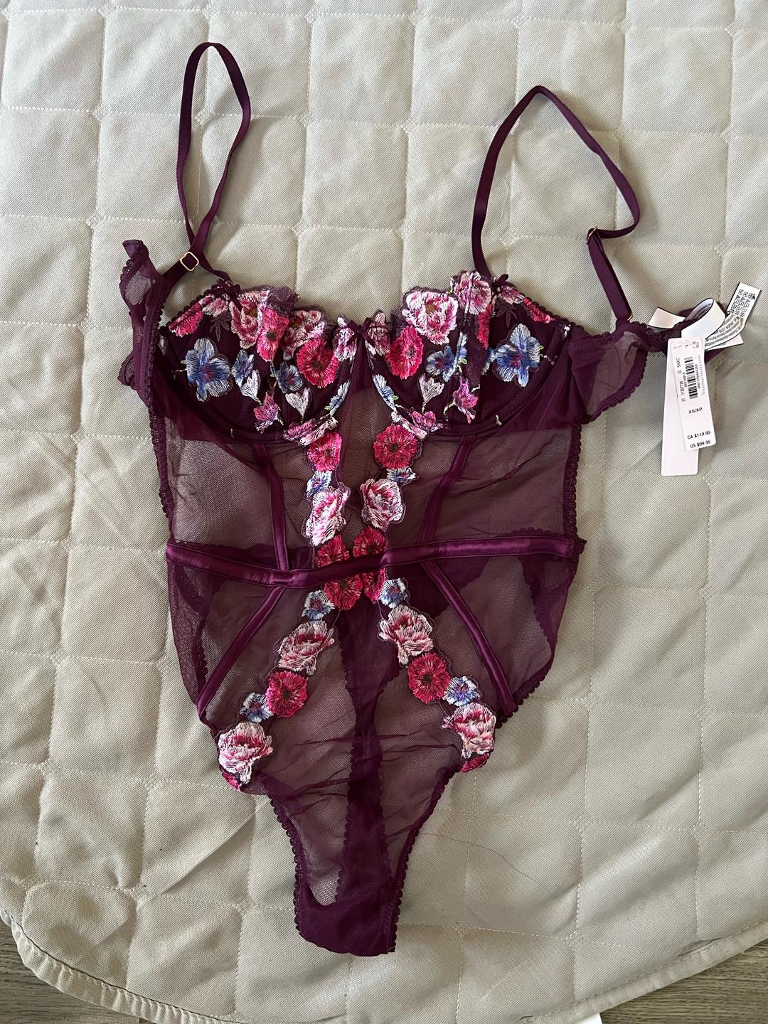 Victoria's Secret Боди Victoria's Secret с цветочной вышивкой — фото 2
