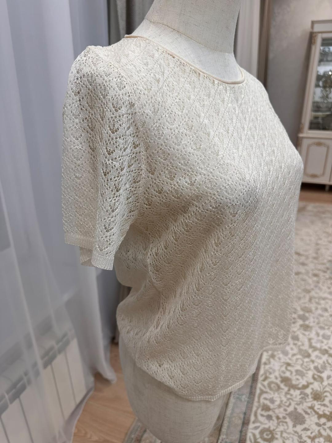 Zara Ажурная футболка ZARA — фото 2