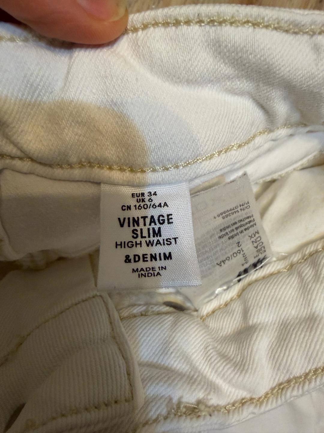 H&M Белые джинсы H&M — фото 2