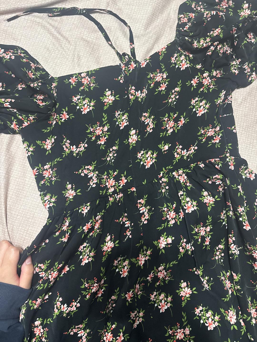Платье мини ZARA с цветочным принтом — фото 2