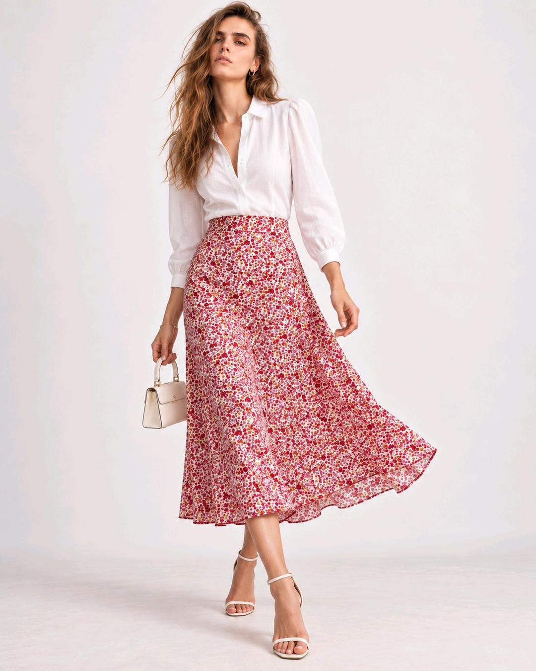 Atelier Luxe Романтичная юбка в мелкий цветочек | Vintage Floral — фото 2