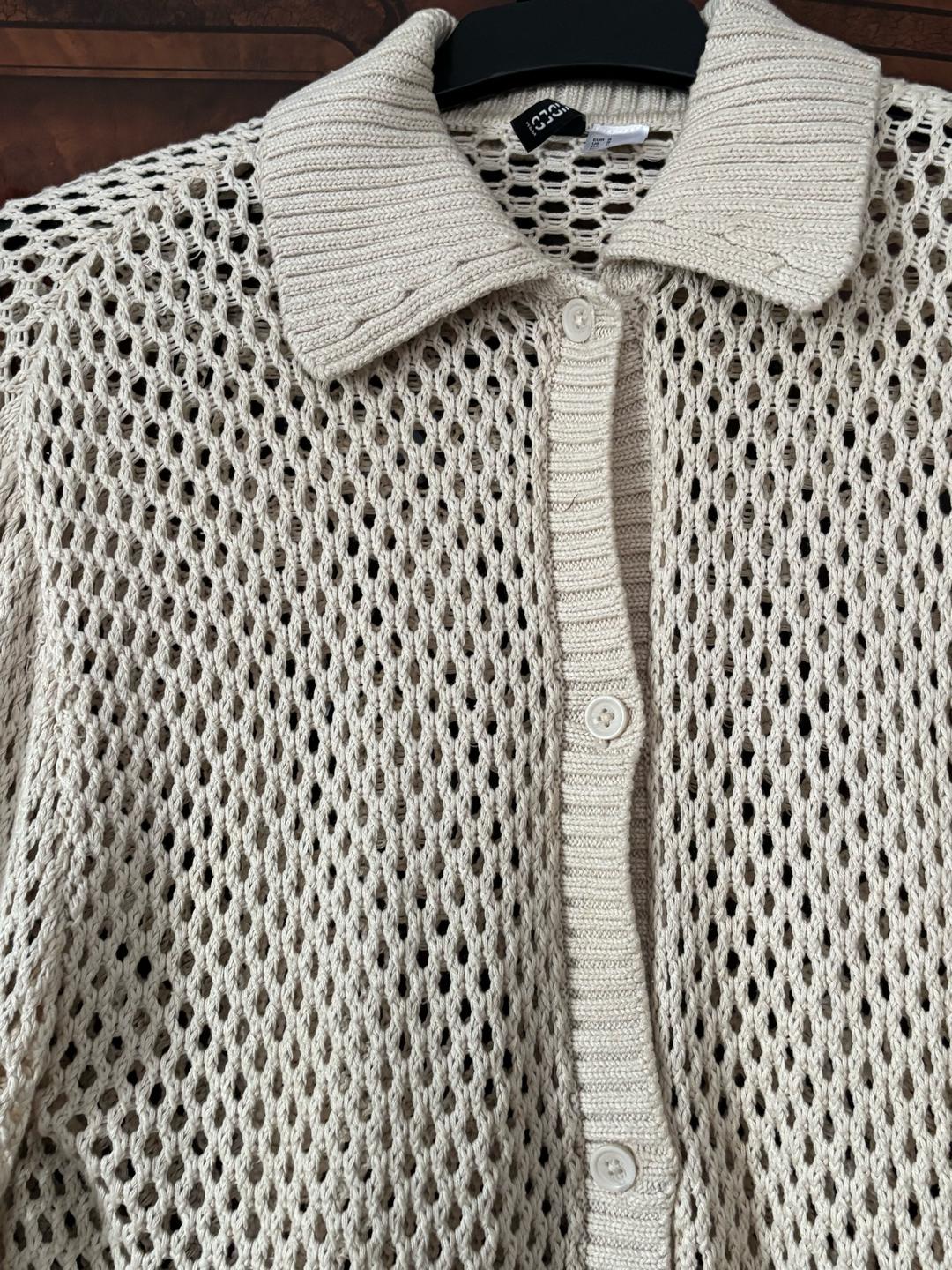 H&M H&M вязаный кардиган сетка — фото 2