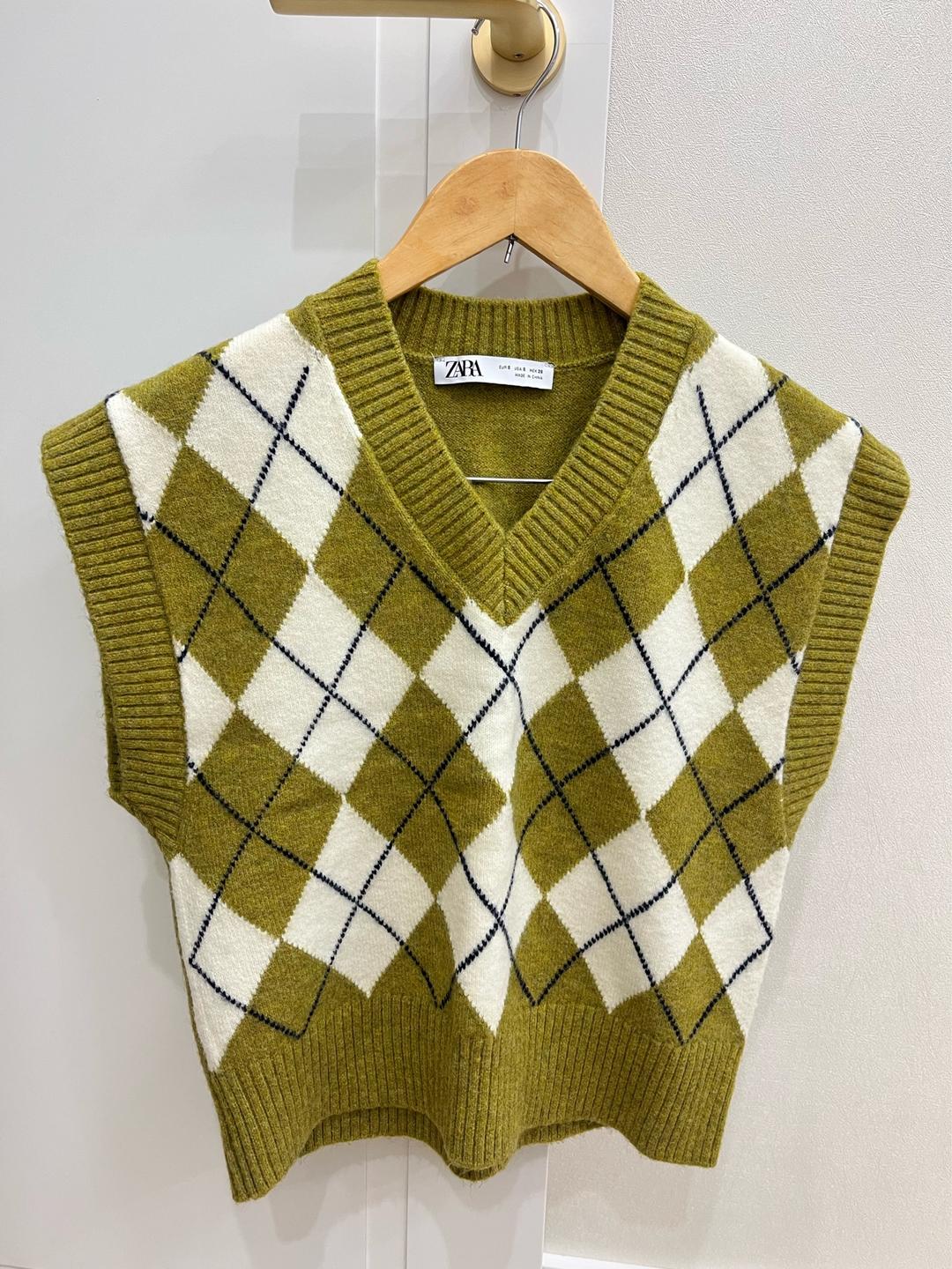 Zara Жилет с узором аргайл — фото 2