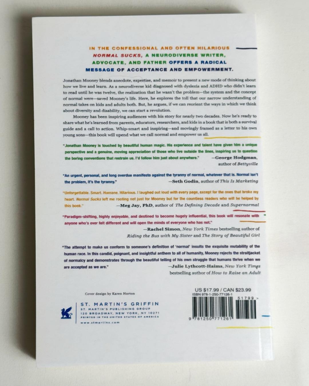 Jonathan Mooney Normal Sucks: How to Live, Learn, and Thrive, Outside the Lines — фото 2