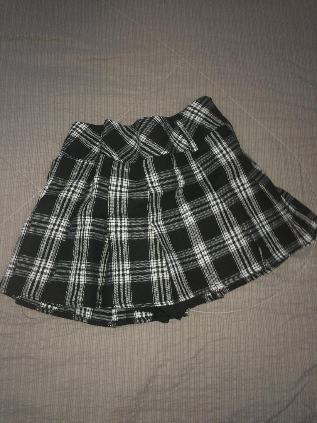 Grunge plaid mini skirt — фото 2