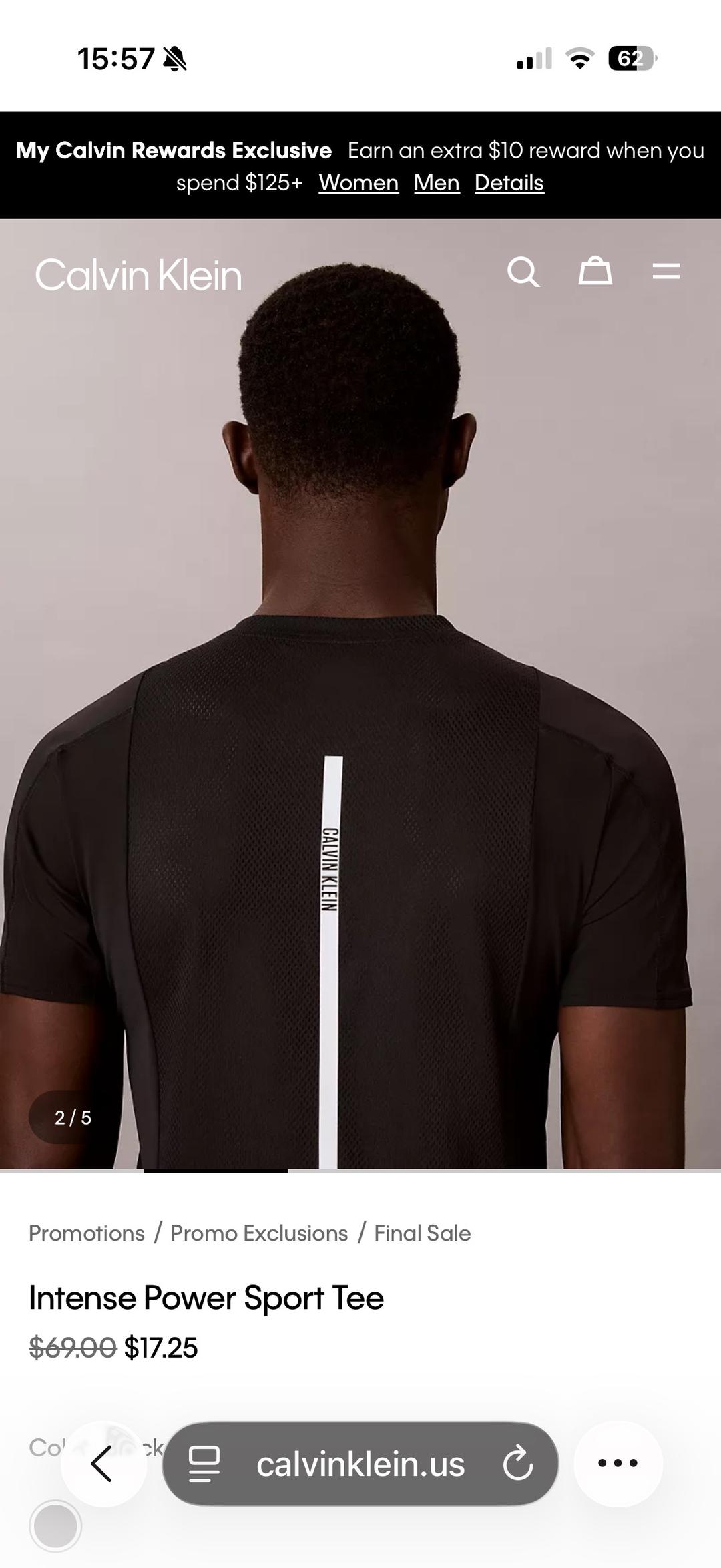 Calvin Klein Спортивная футболка Calvin Klein — фото 2