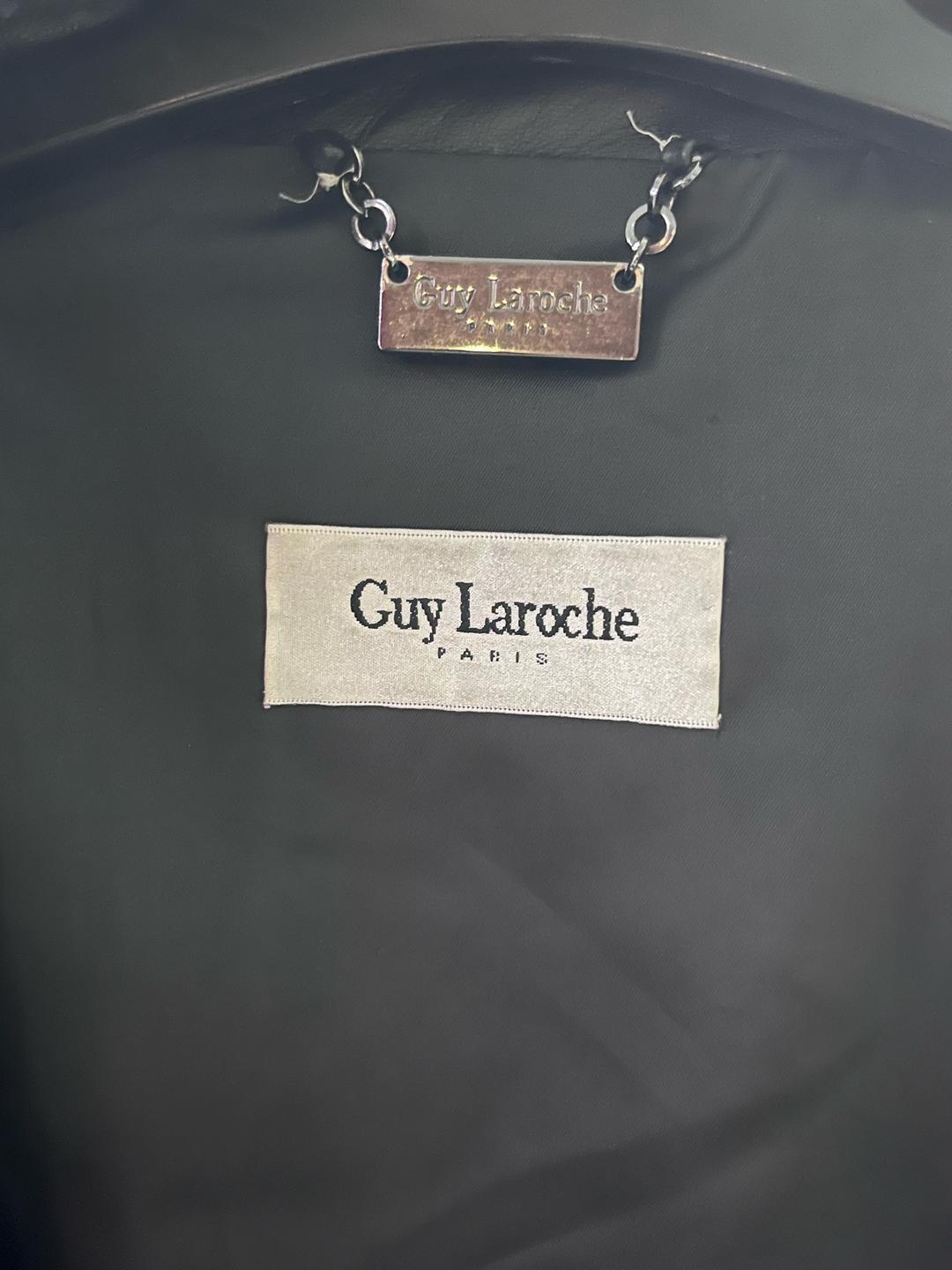Guy Laroche Кожаная куртка Guy Laroche с меховым воротником — фото 2