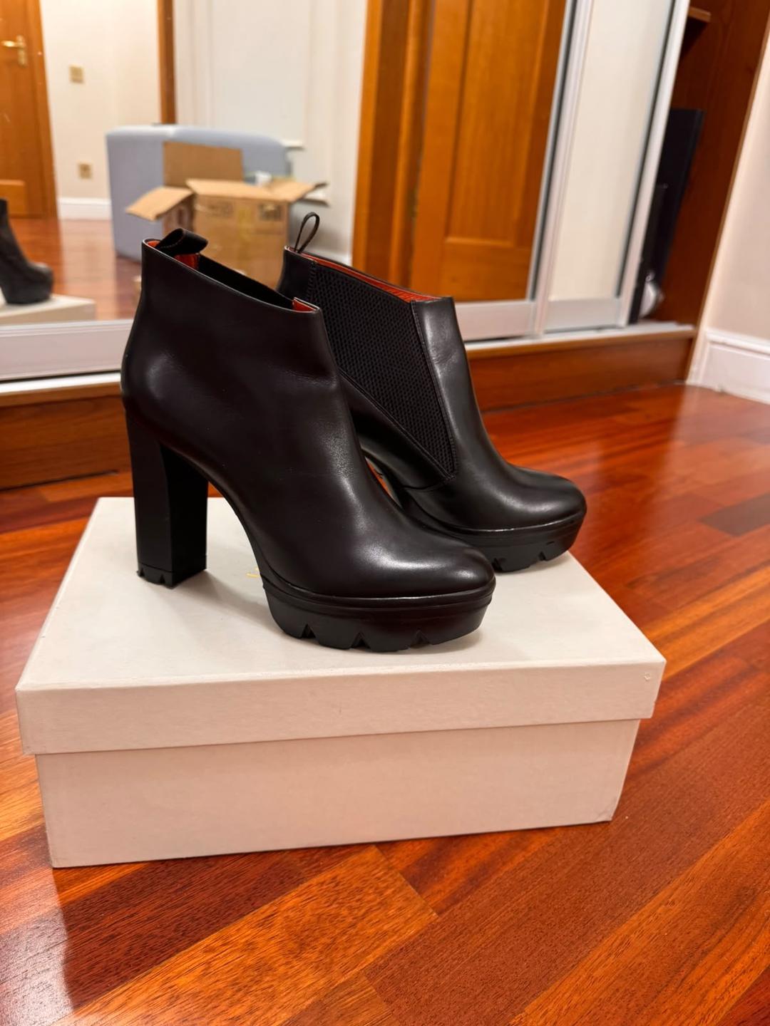 Santoni Ботильоны на платформе и толстом каблуке — фото 2