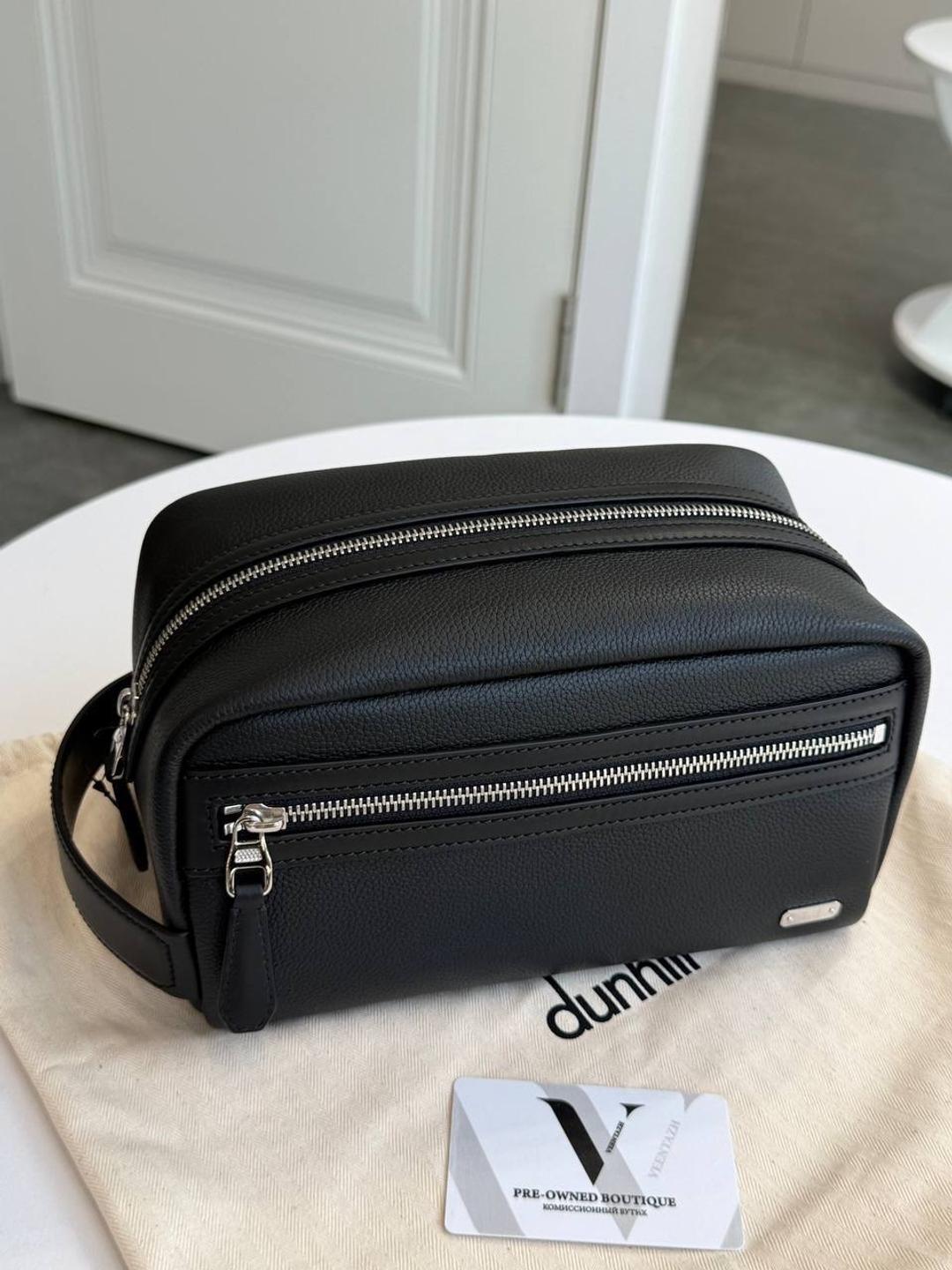 Dunhill Сумка Dunhill мужская черная на молнии — фото 2