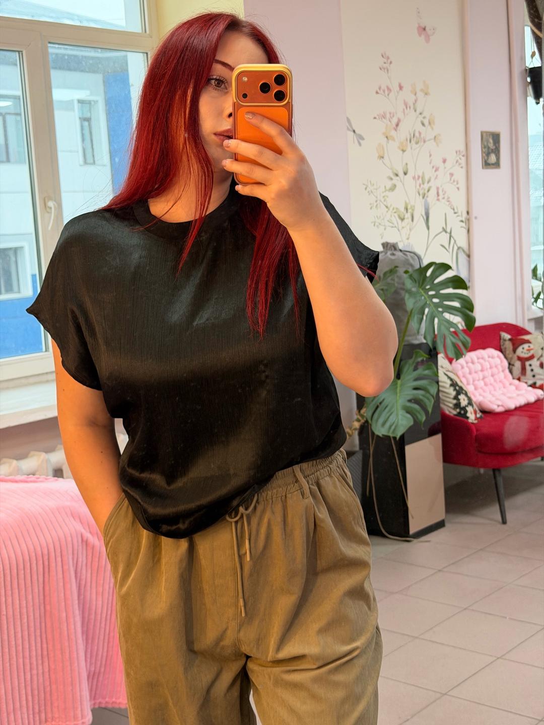 Zara Черная футболка — фото 2