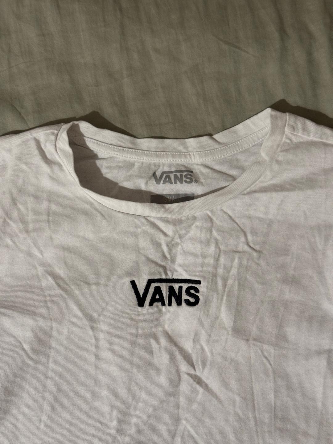 Vans Оригинальный кроп-топ Vans (базовая белая футболка) — фото 2