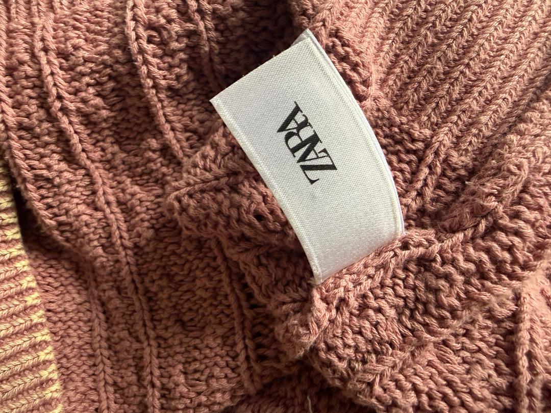 Zara Розовый свитер ZARA 100% хлопок — фото 2