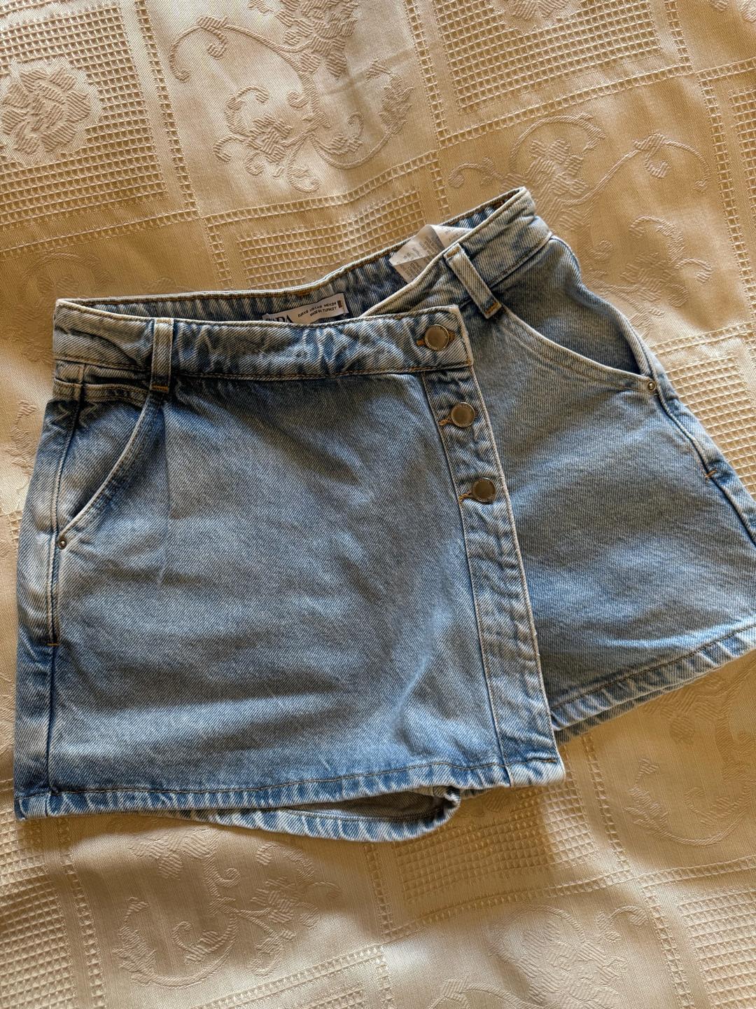 Zara Джинсовые шорты-юбка ZARA — фото 2