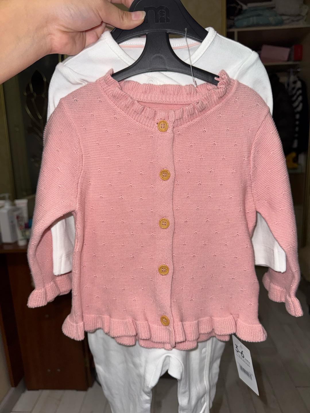Mothercare Комплект Mothercare: кардиган и слип для девочки — фото 2