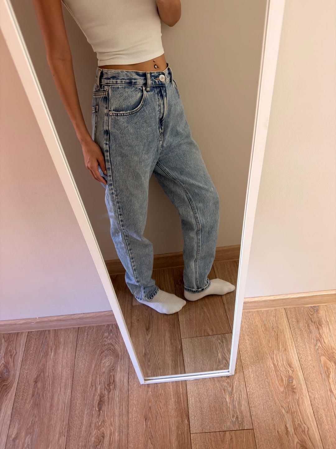 Pull & Bear Джинсы Pull&Bear светло-голубые широкие — фото 2