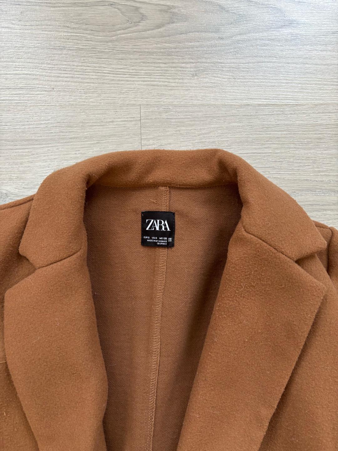 Zara Пальто ZARA женское коричневое — фото 2