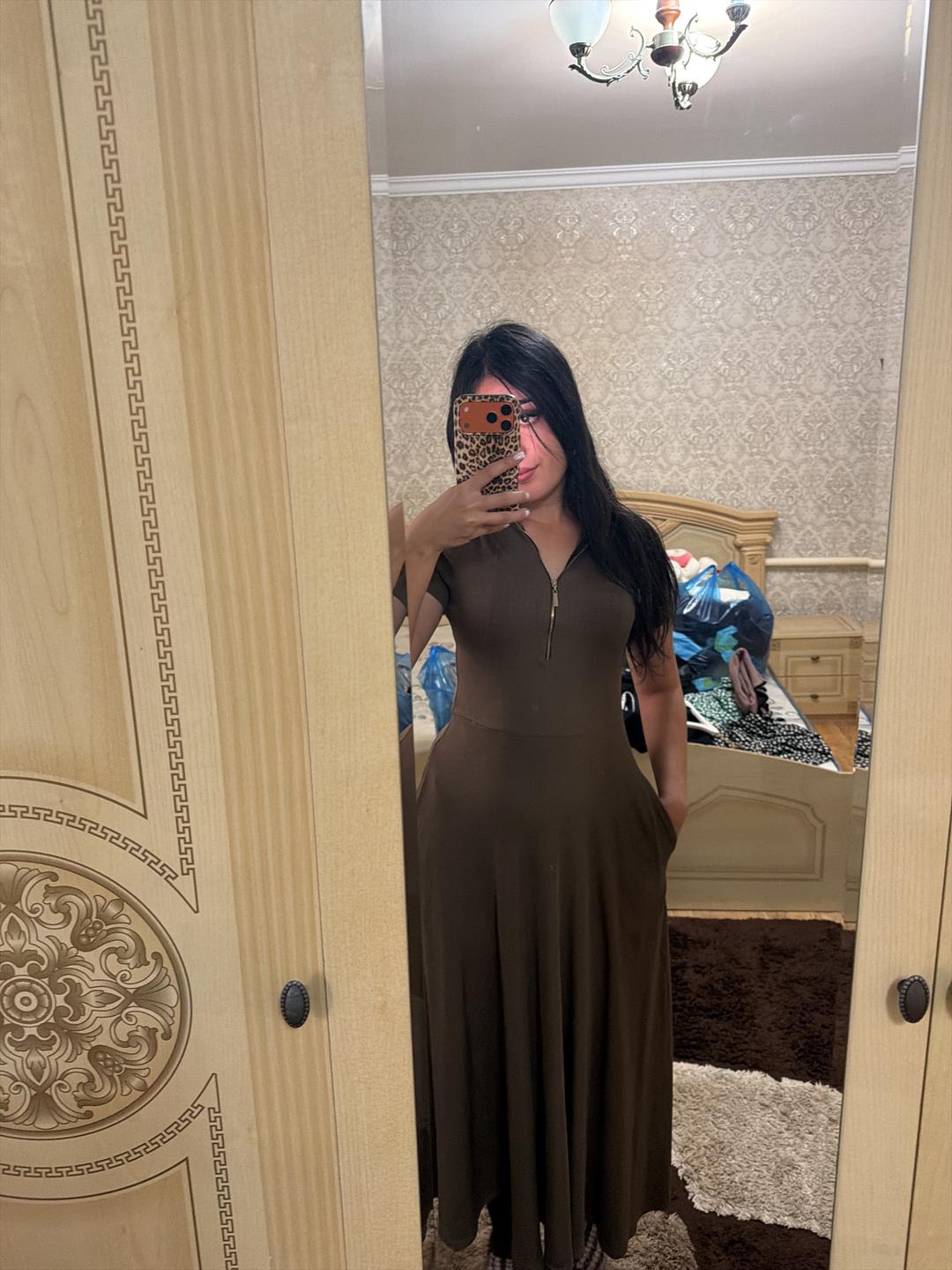 Платье миди с молнией — фото 2