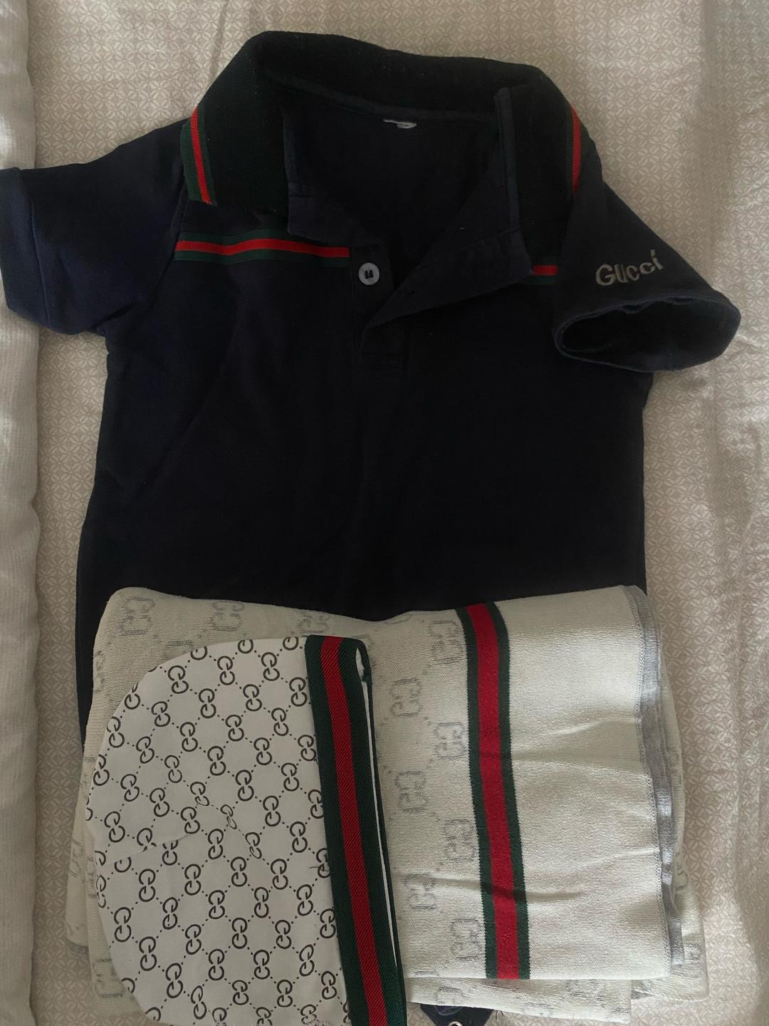 Gucci Комплект Gucci для мальчика с пледом на 12-24 мес — фото 2