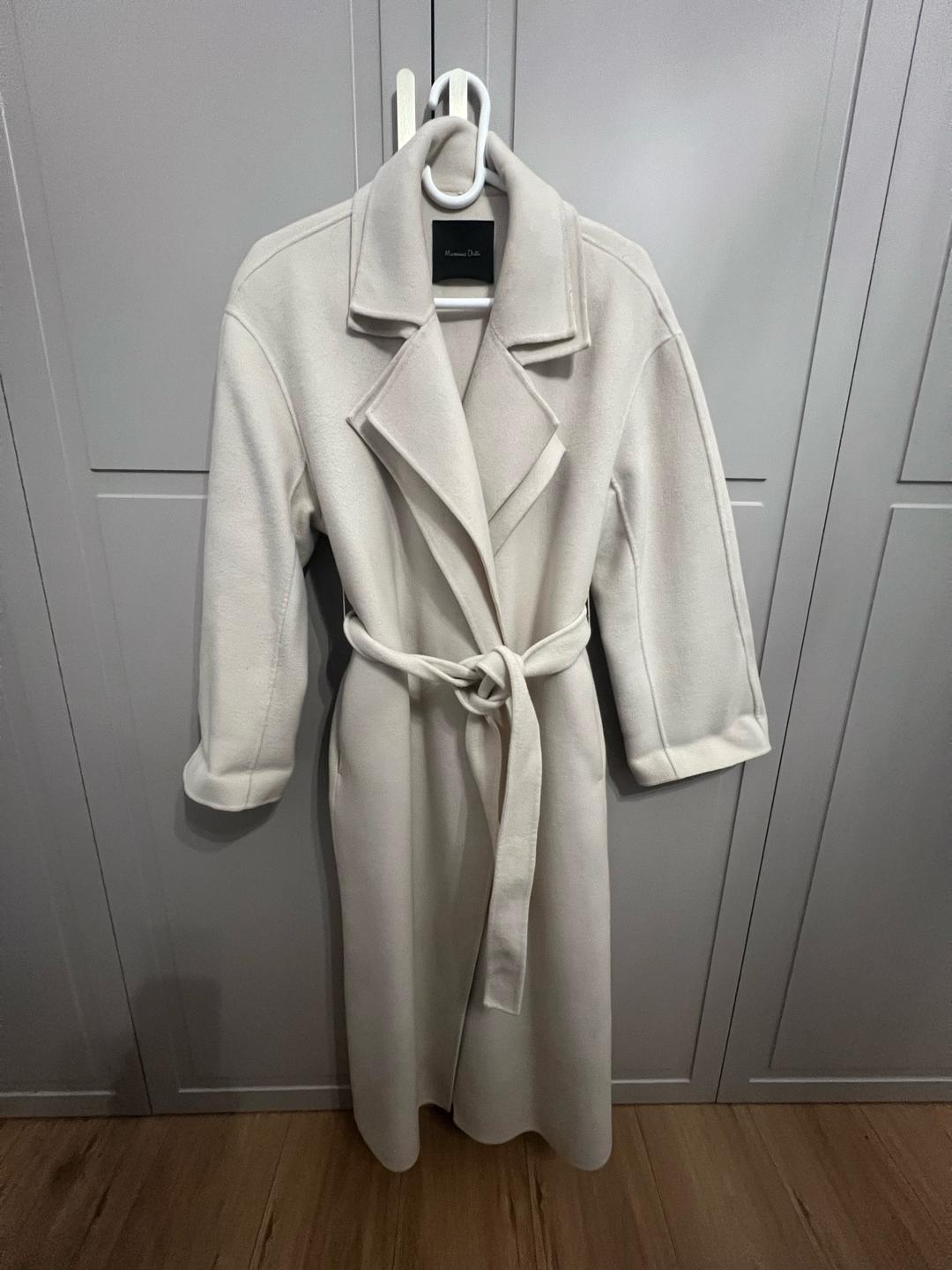 Massimo Dutti Шерстяное пальто Massimo Dutti(оригинал) в молочном цвете на размер М-L (44-46) — фото 2