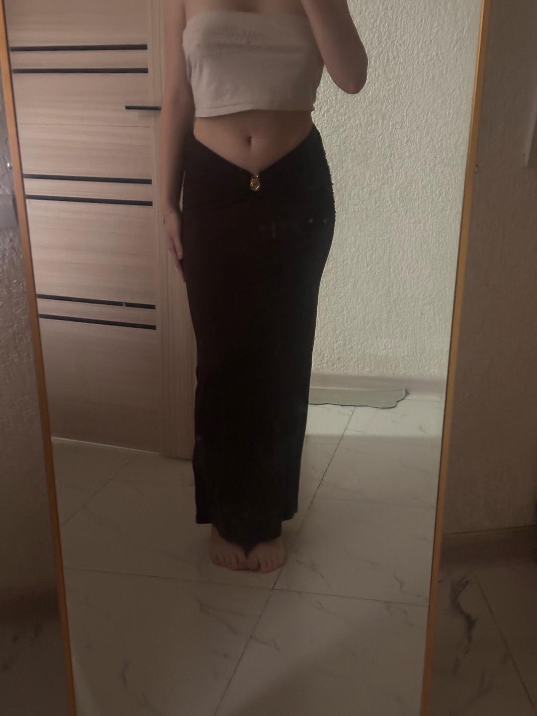 Zara Юбка макси коричневого цвета — фото 2