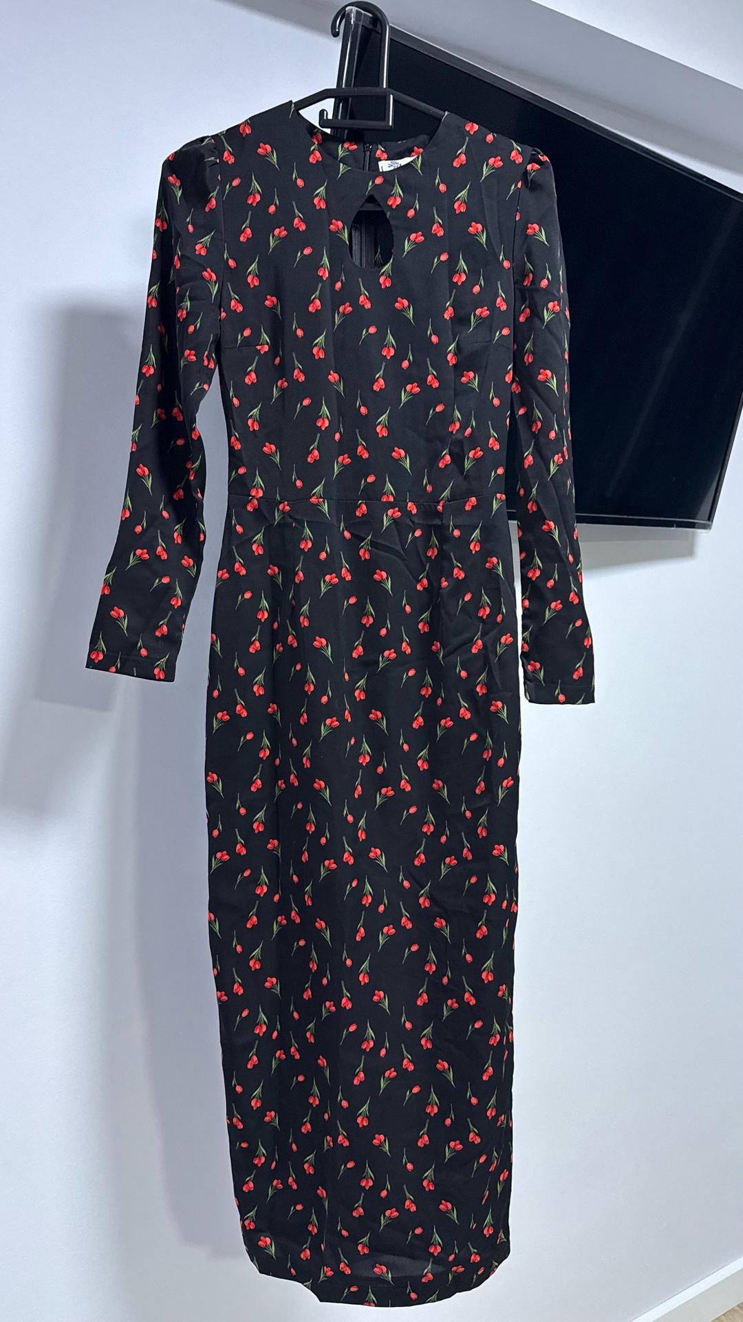 Платье миди с цветочным принтом — фото 2