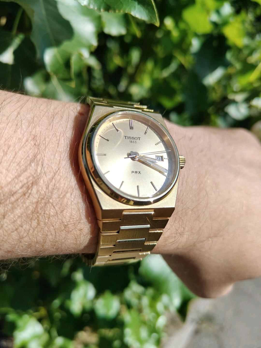 Tissot Часы Tissot PRX 35mm gold quartz — фото 2