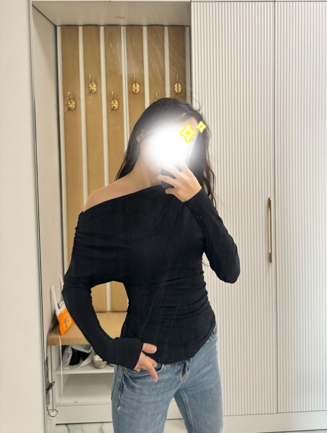 Zara Черный лонг Zara с открытыми плечами и драпировкой 🪩 — фото 2