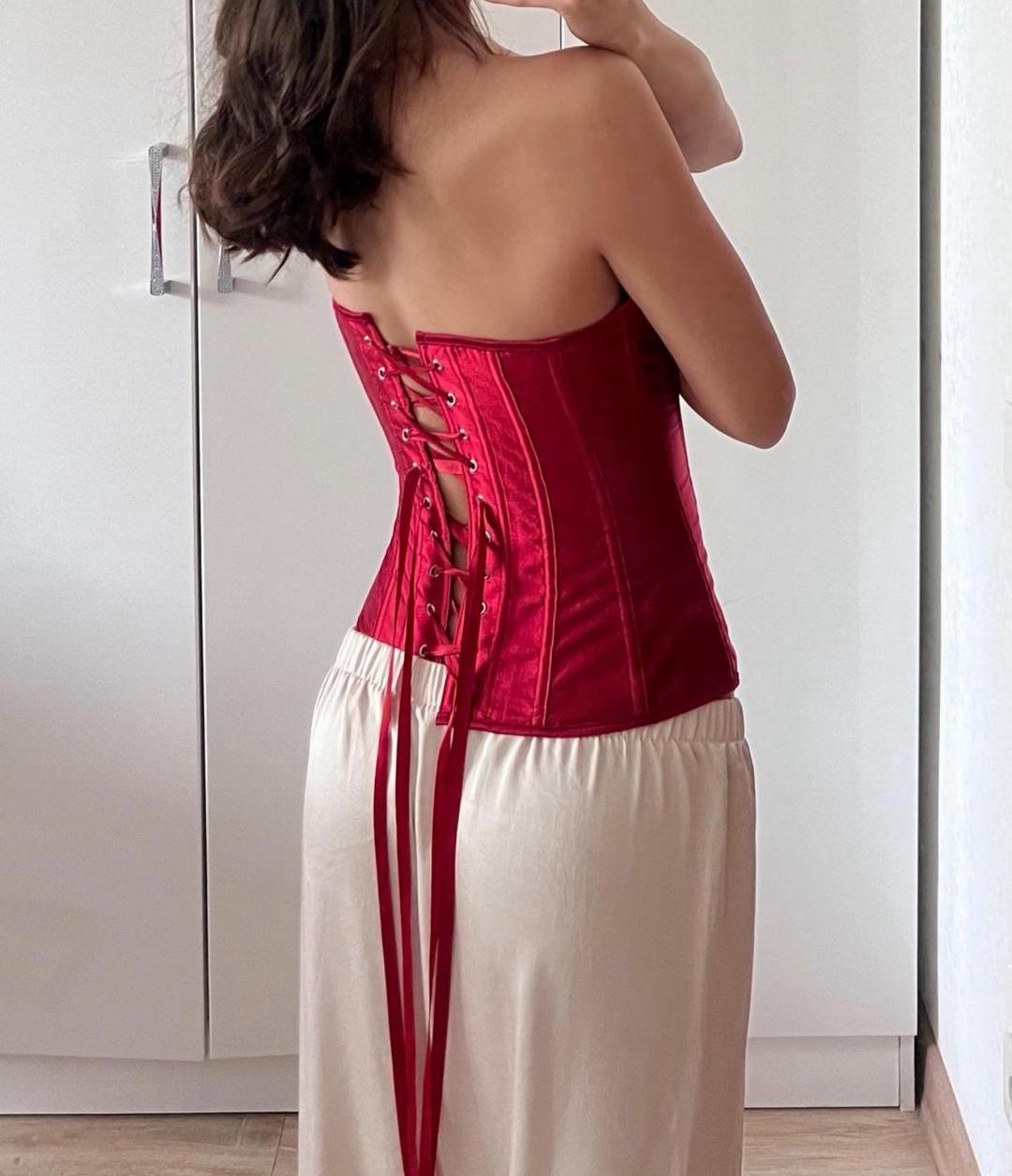Zara Красный корсет — фото 2