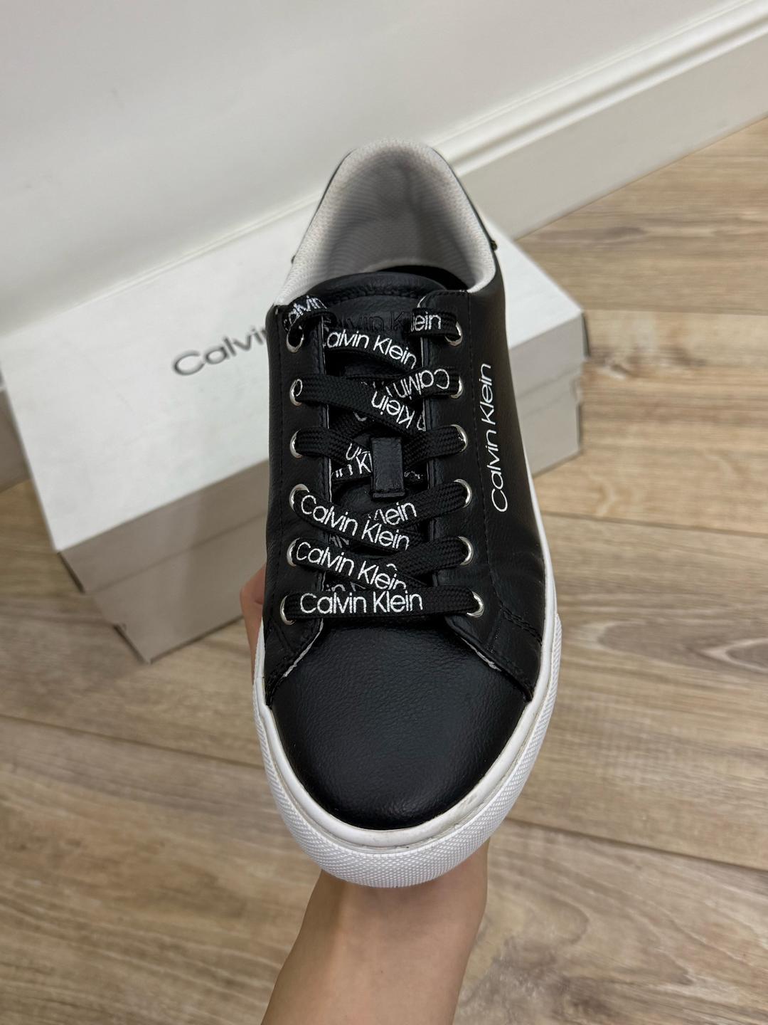 Calvin Klein Кеды Calvin Klein черные кожаные — фото 2