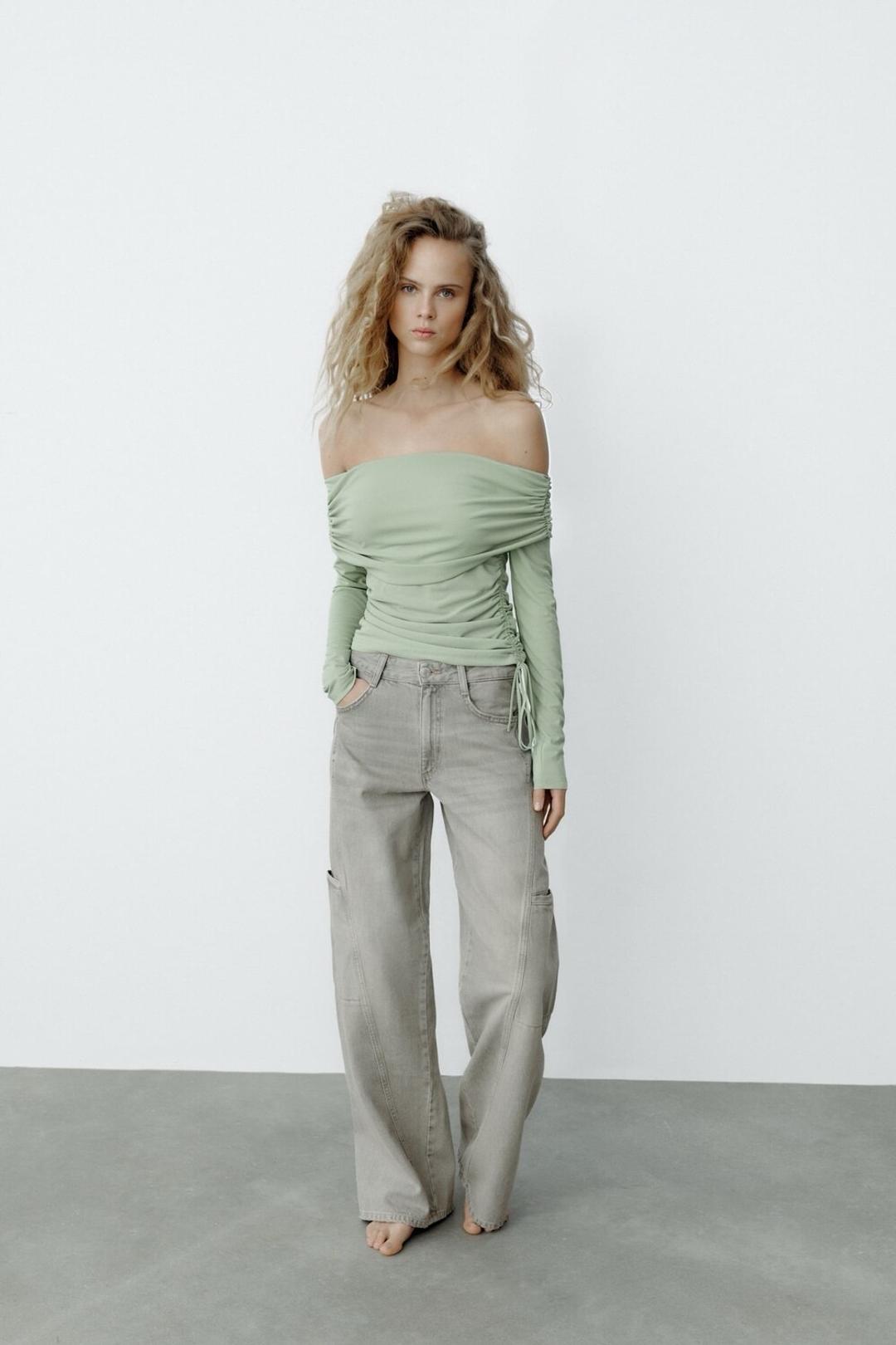 Zara ZARA топ с драпировкой — фото 2