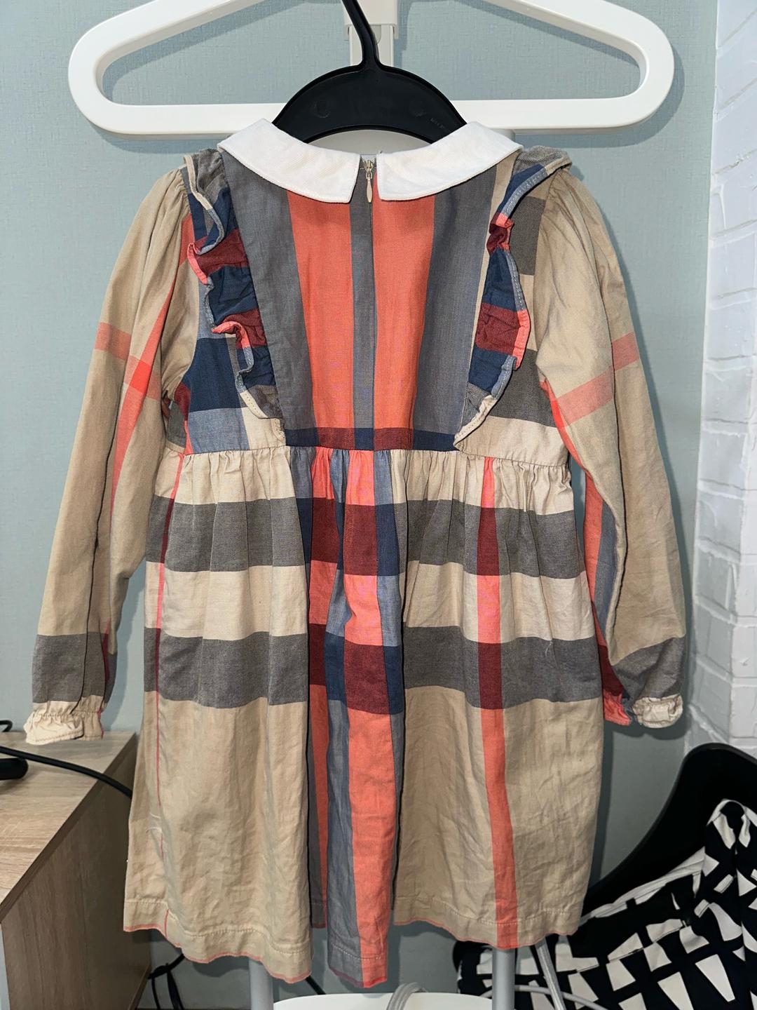 Burberry Платье в клетку в сииле Burberry — фото 2
