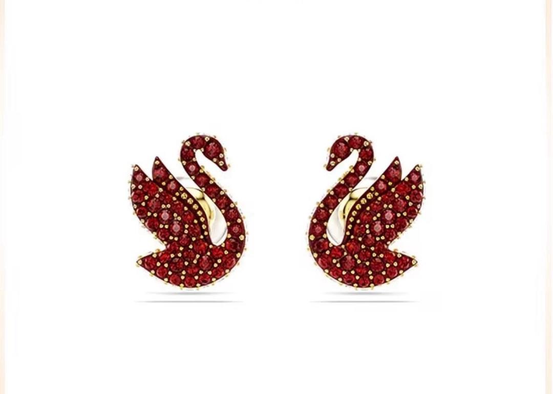 Swarovski Серьги SWAROVSKI лебеди — фото 2
