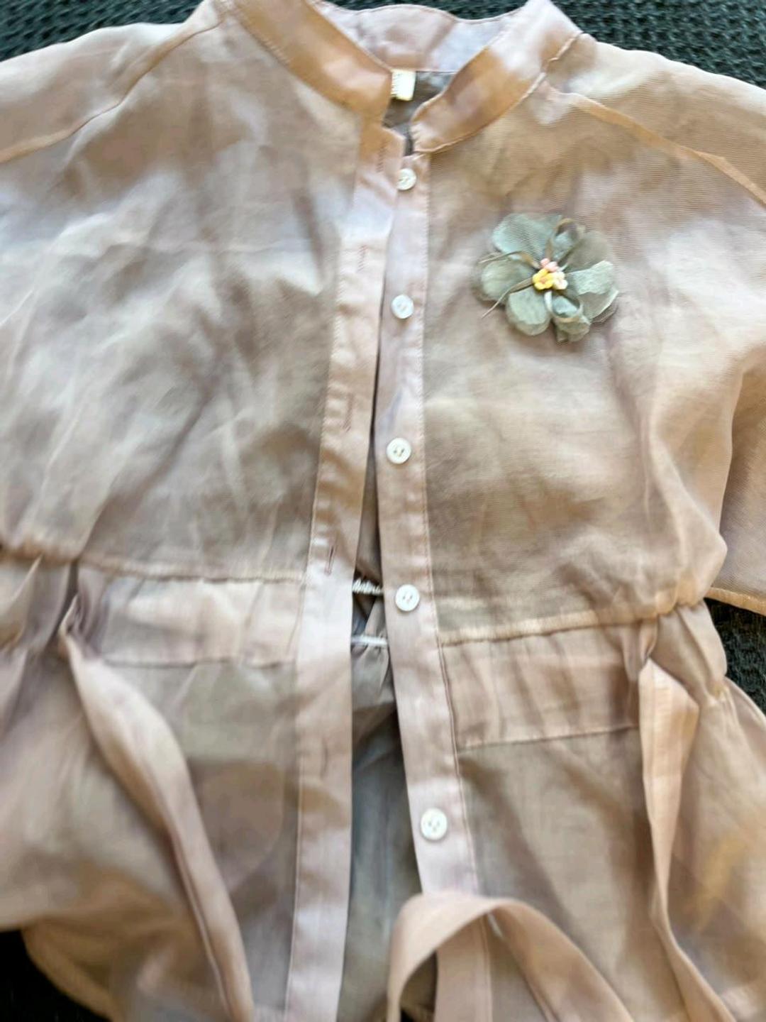 Fashion Женская легкая блузка / рубашка с брошью — фото 2