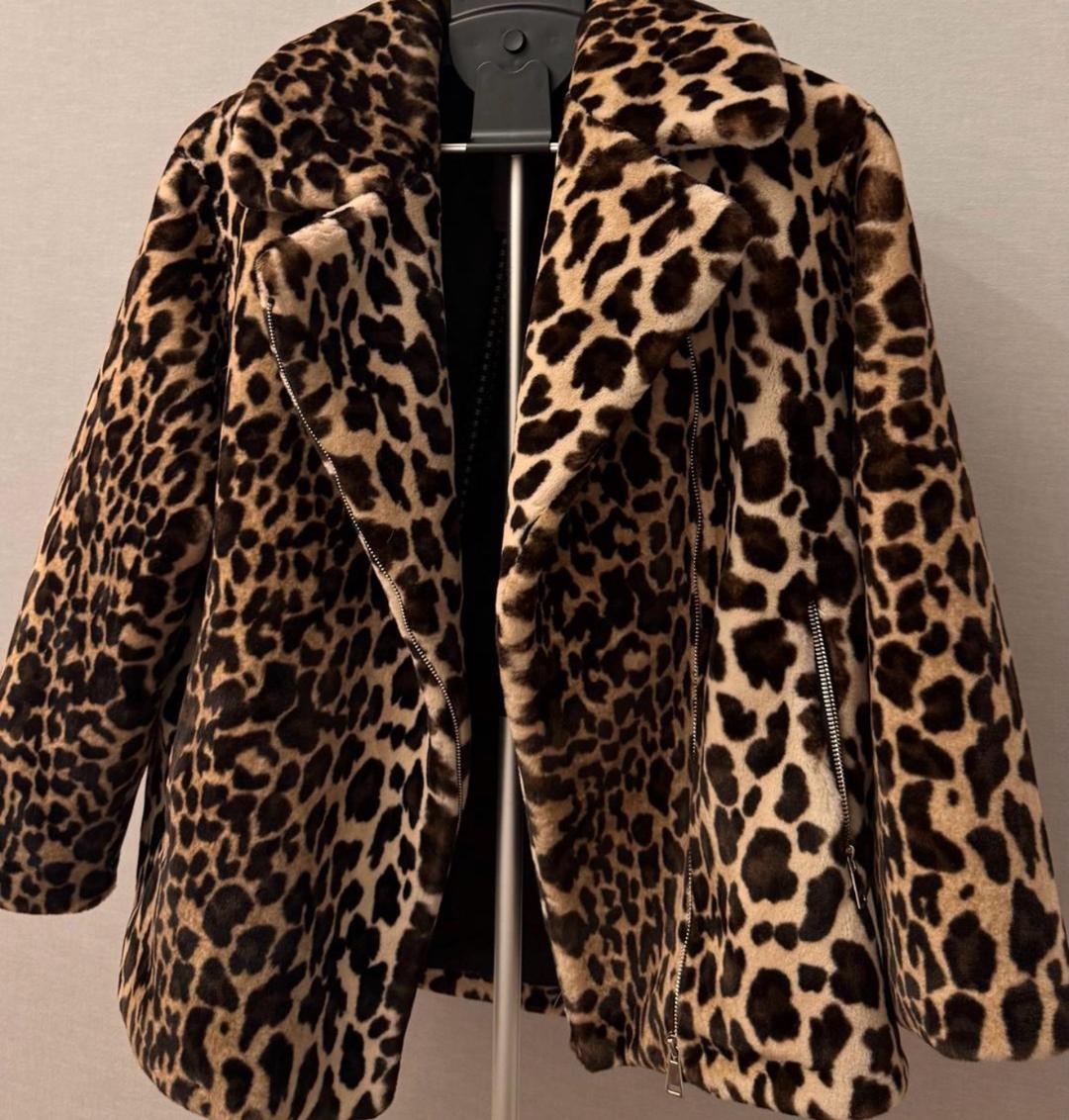Zara Куртка из искусственного меха с леопардовым принтом — фото 2