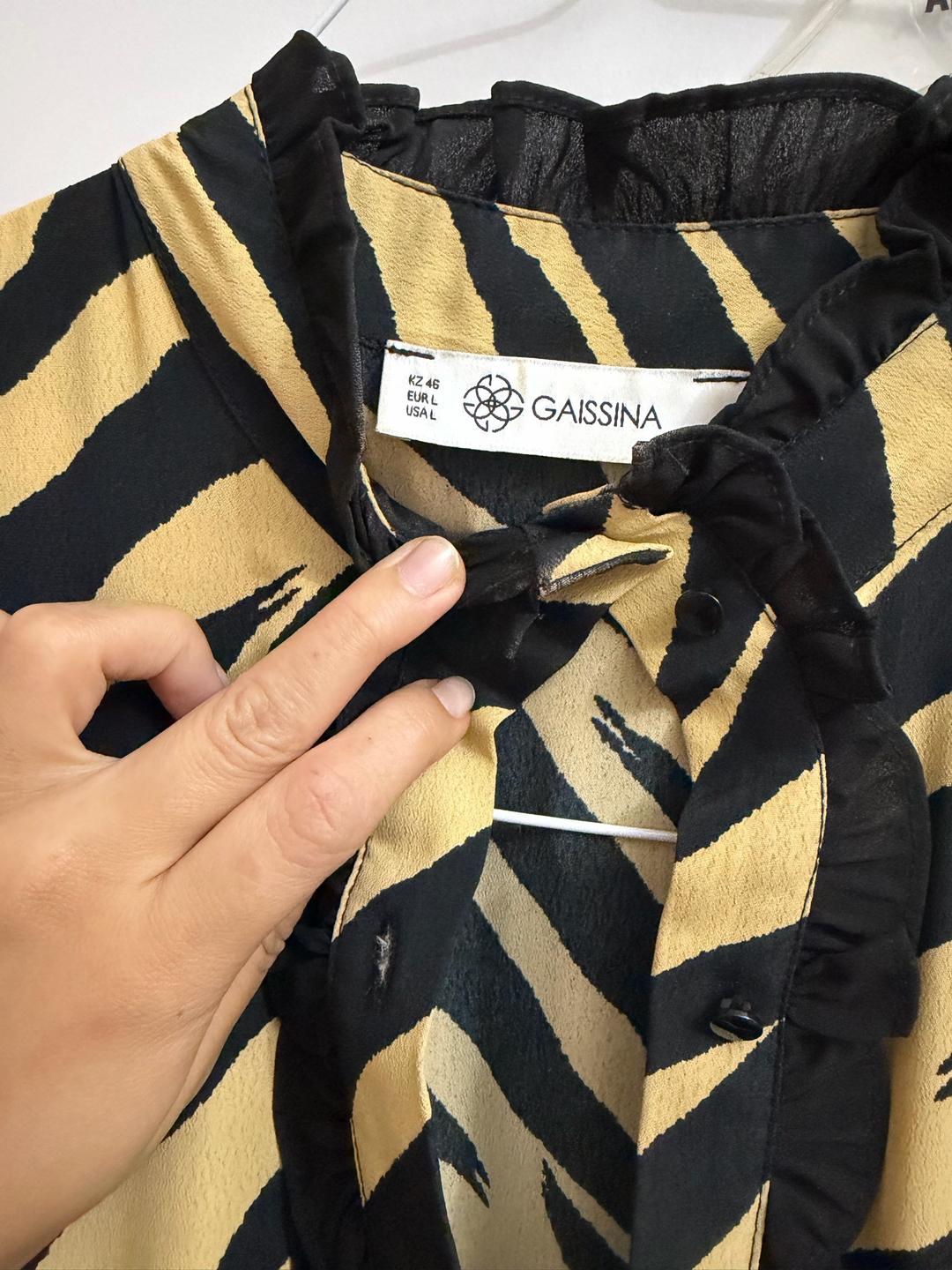 Gaissina Платье Gaissina с принтом зебра — фото 2