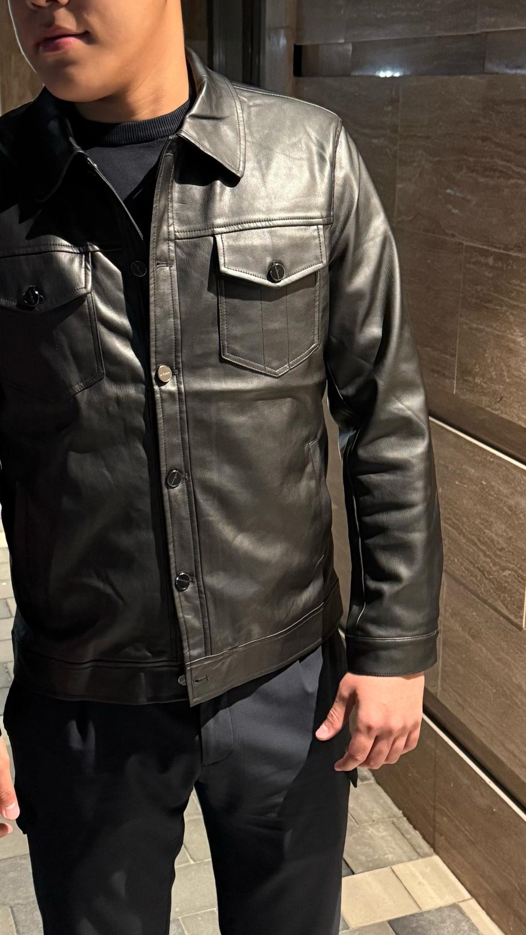 Kiton Мужская кожаная куртка Kiton — фото 2