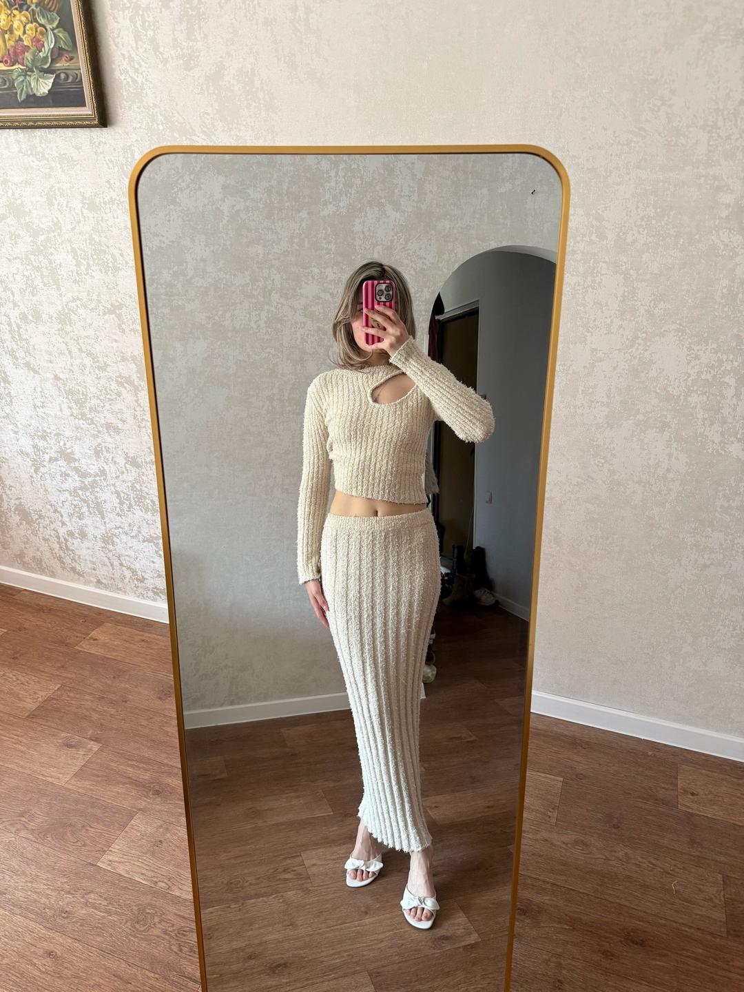 Zara Трикотажный костюм двойка (топ и юбка) — фото 2