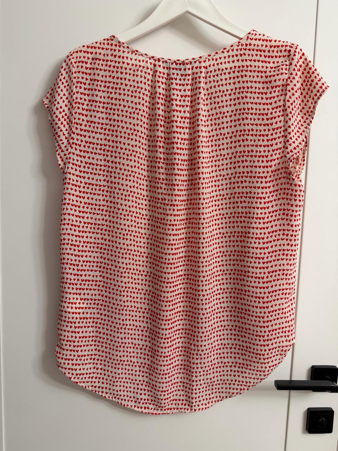 H&M Блузка H&M с принтом сердечки — фото 2
