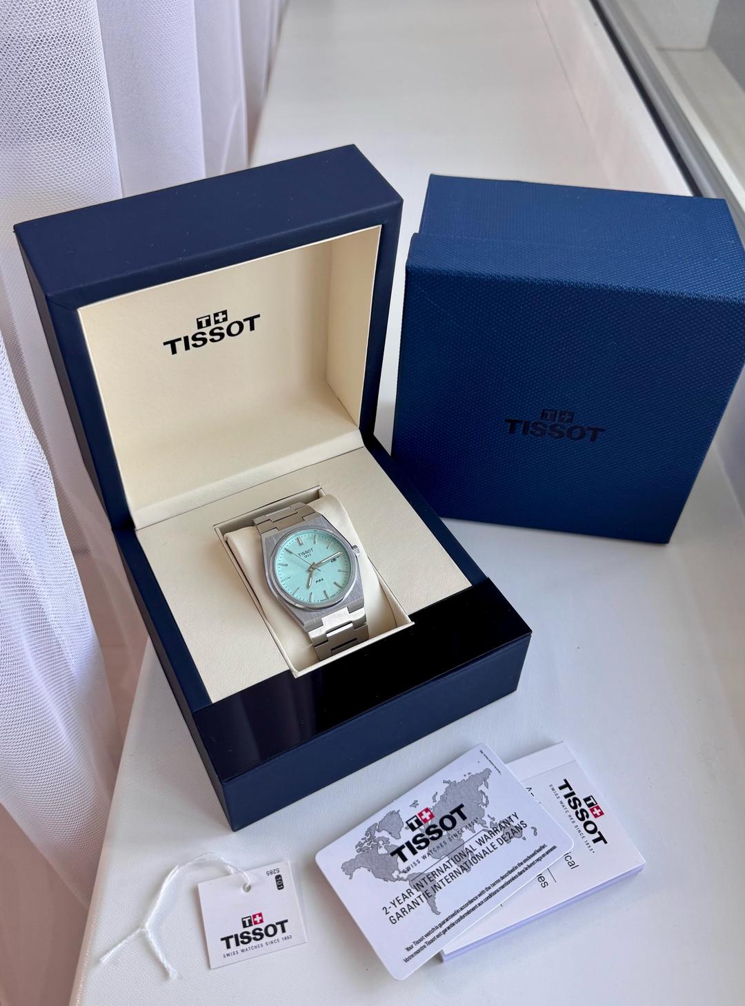 Tissot Часы Tissot PRX цвета Тиффани — фото 2