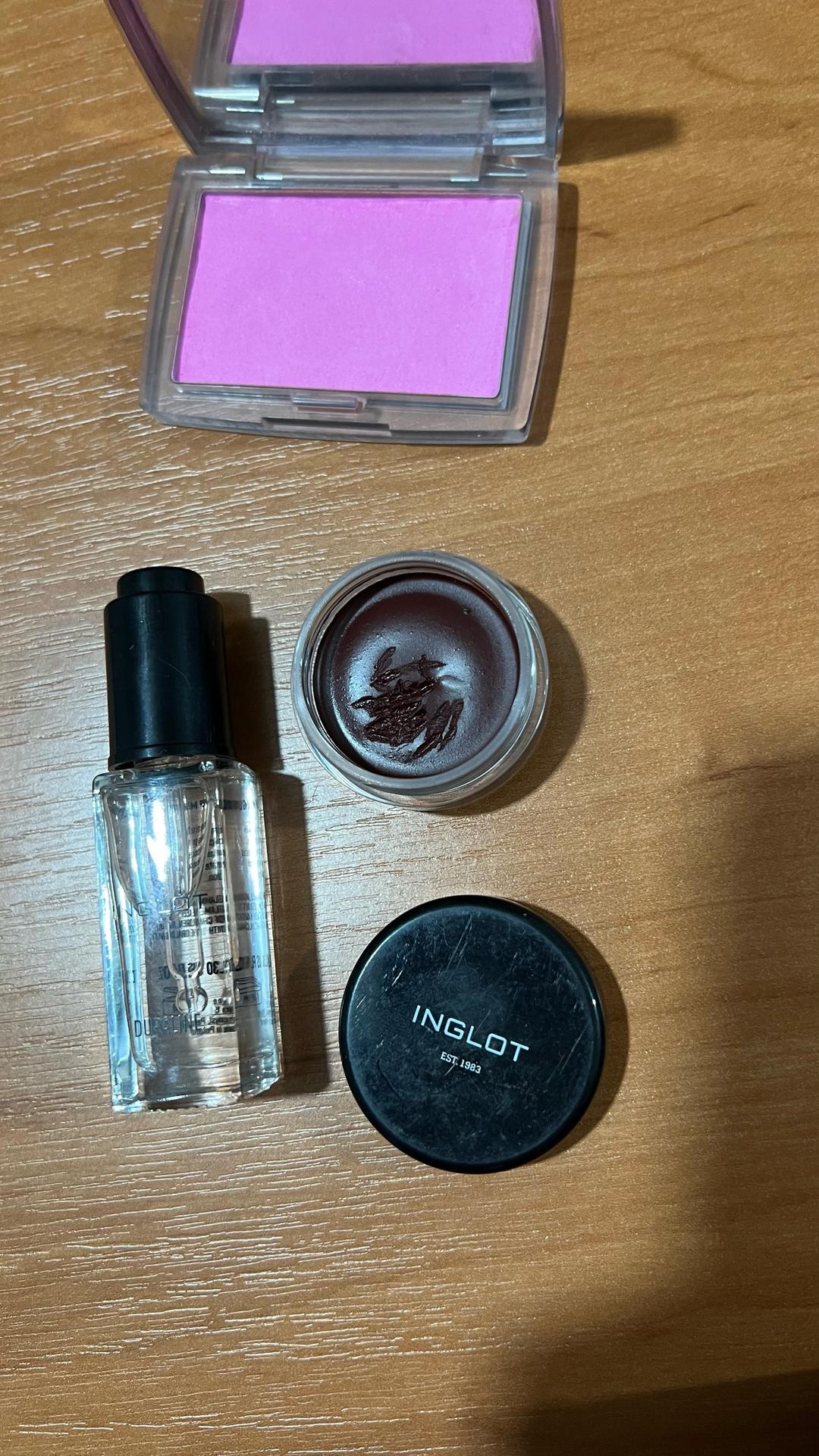 INGLOT Бургунди подводка и дюралайн Inglot, Dior румяна — фото 2