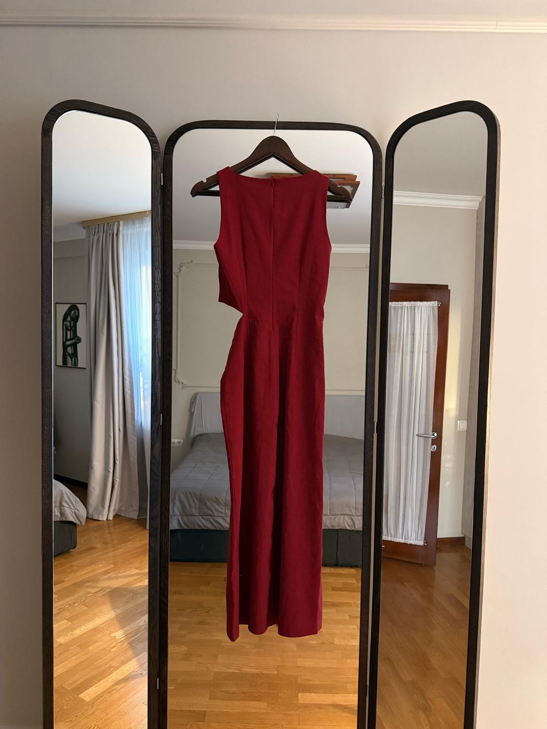 Zara Платье миди с вырезом на талии — фото 2