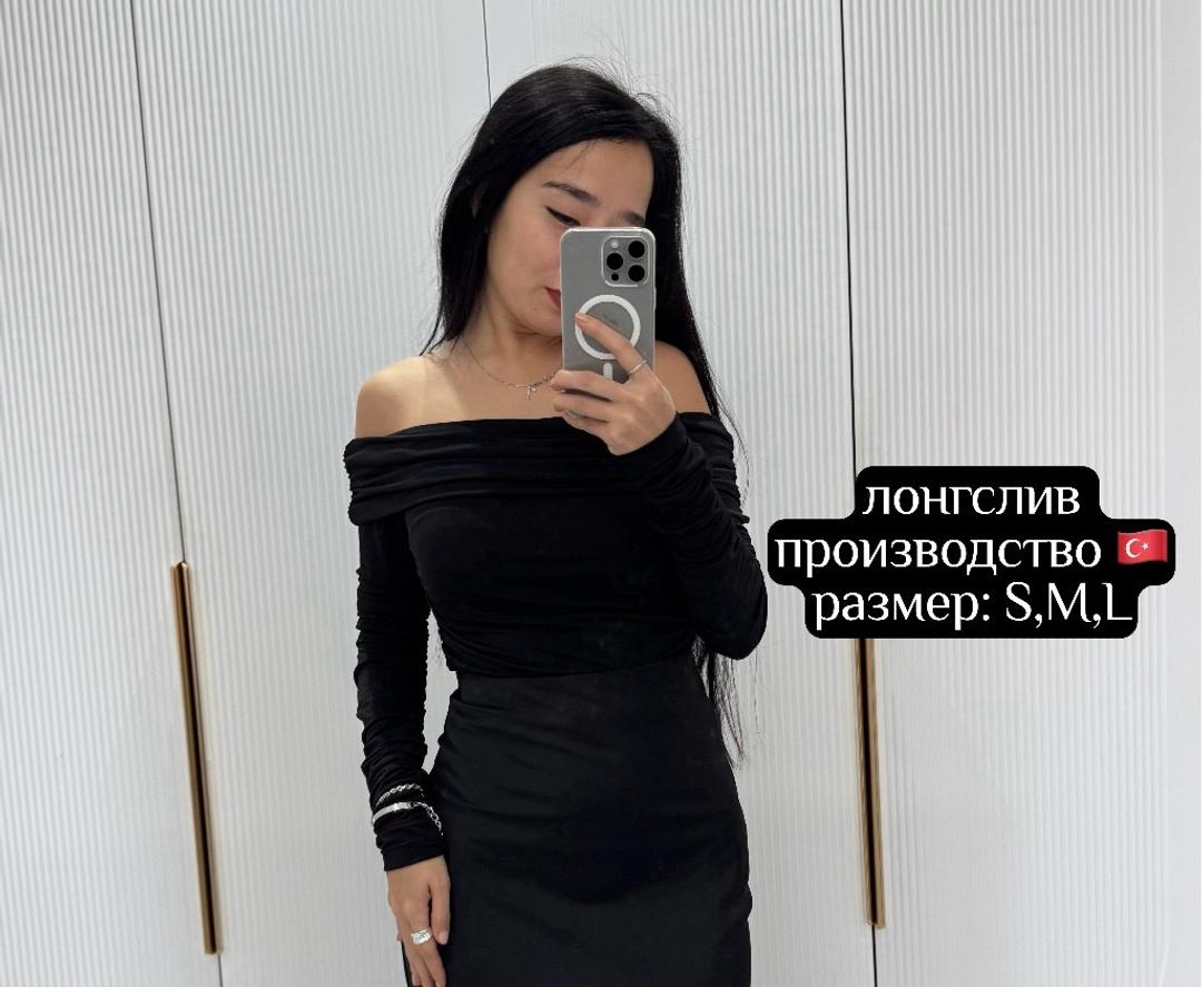 Black Fashion Лонгслив черный — фото 2