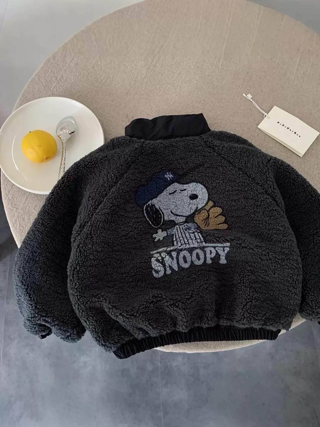 Куртка Snoopy с принтом и меховой подкладкой двухсторонние — фото 2