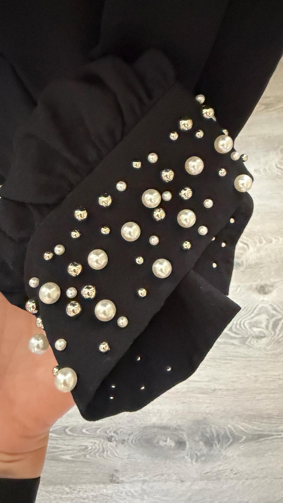 Zara Блуза Zara Basic с жемчугом — фото 2
